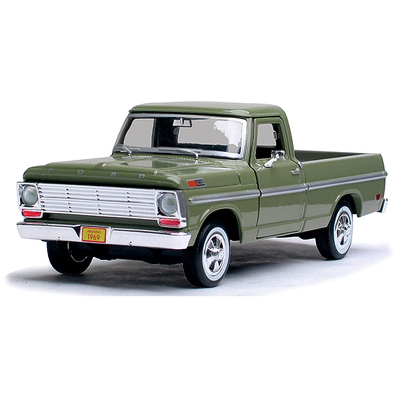 Die Cast Truck 1 24 Motormax 1:24 1969 Ford F-100 Pickup - Olive